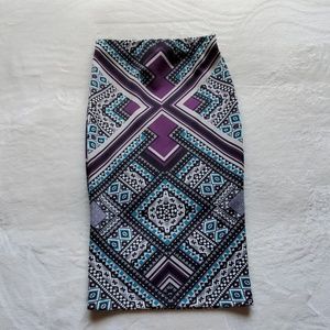 I.N. multi color pencil skirt